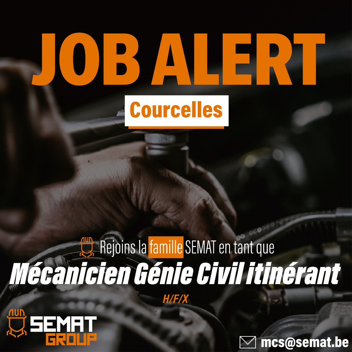 Recrutement - Mécanicien Génie civil - Itinérant [COURCELLES]